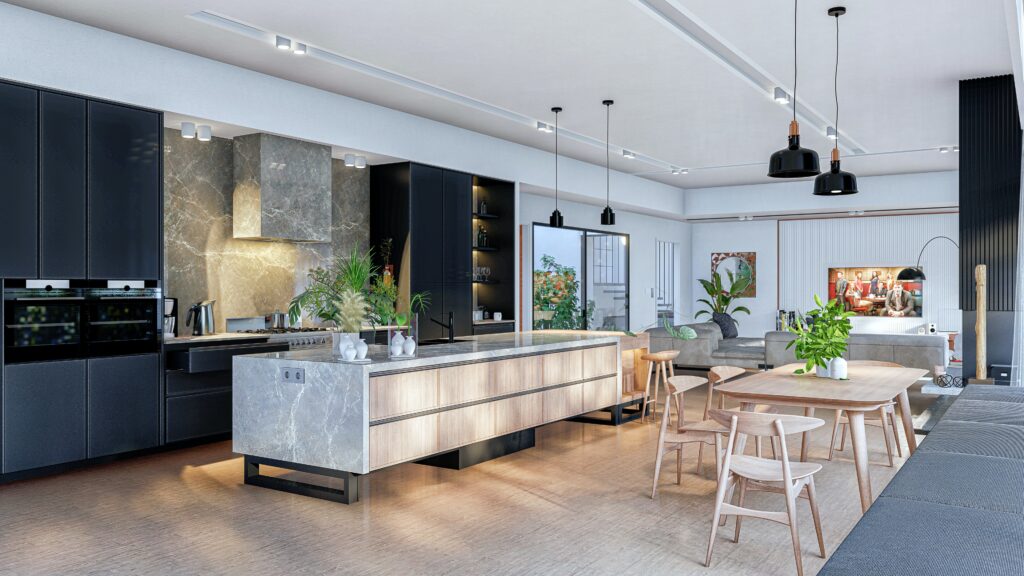 Kitchen 3D Rendering