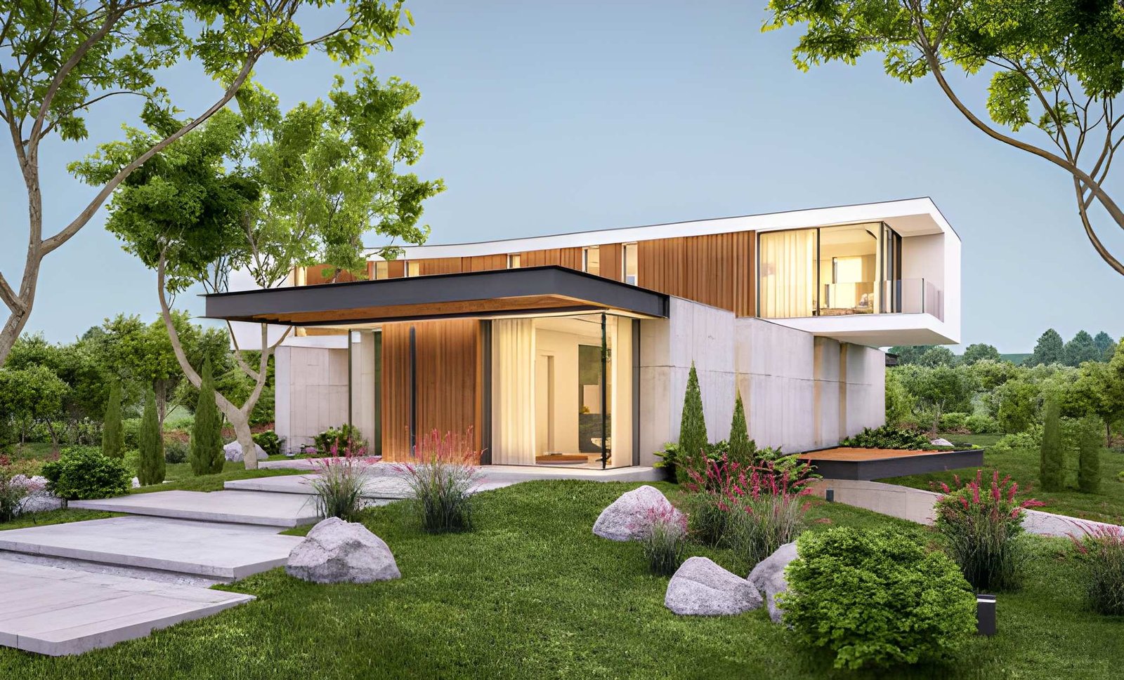 Photorealistic 3D Rendering of a house