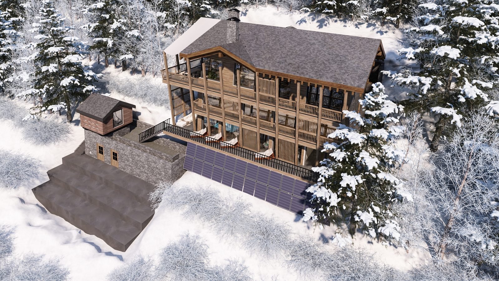 Chalet exterior view 2