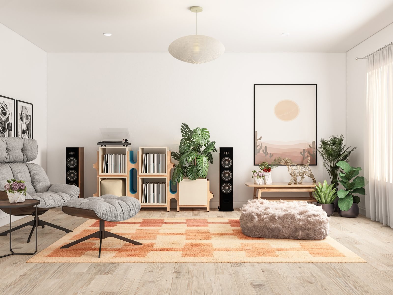 Vinyl and plants configuration - product render