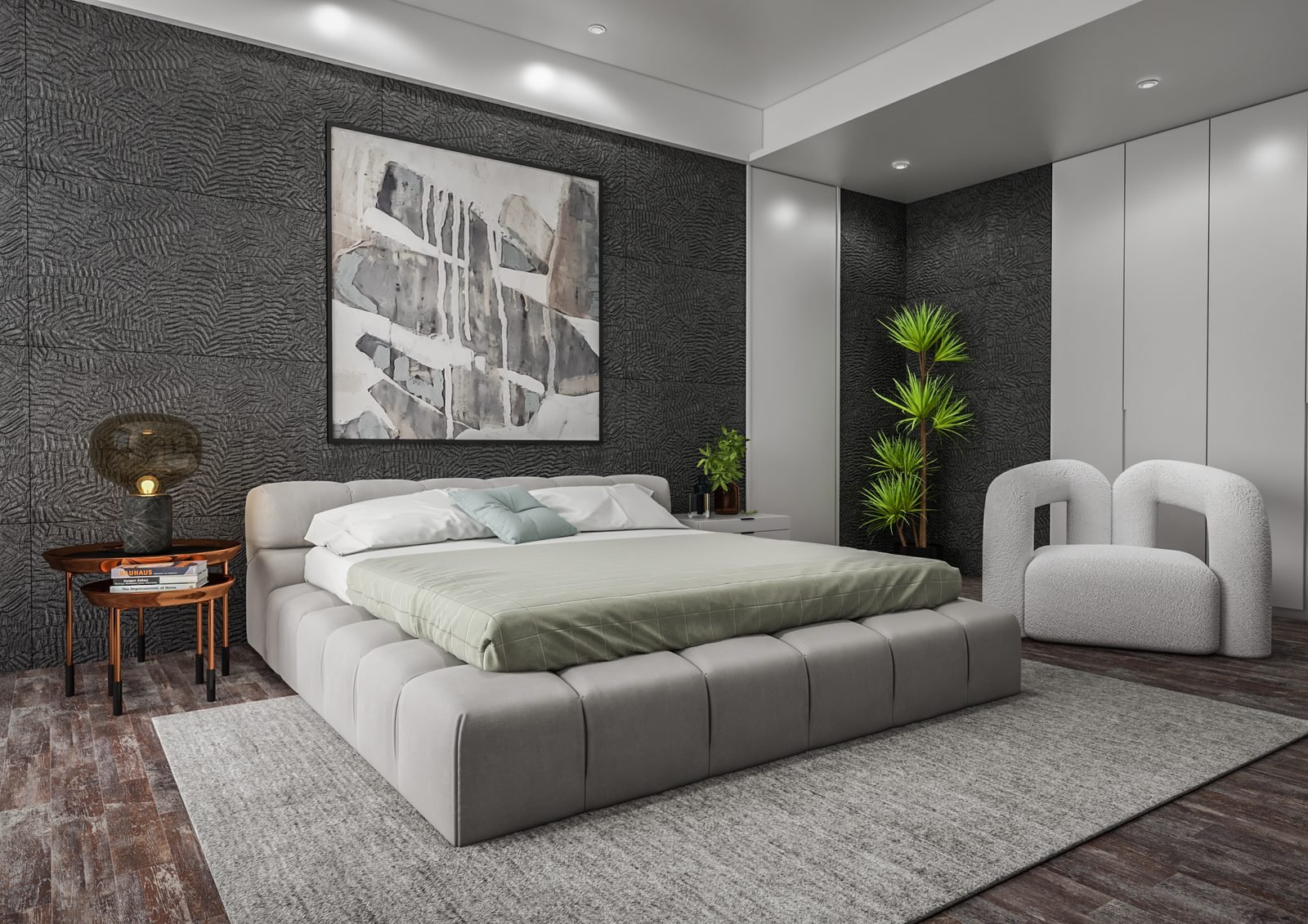 Aurora bed - product render