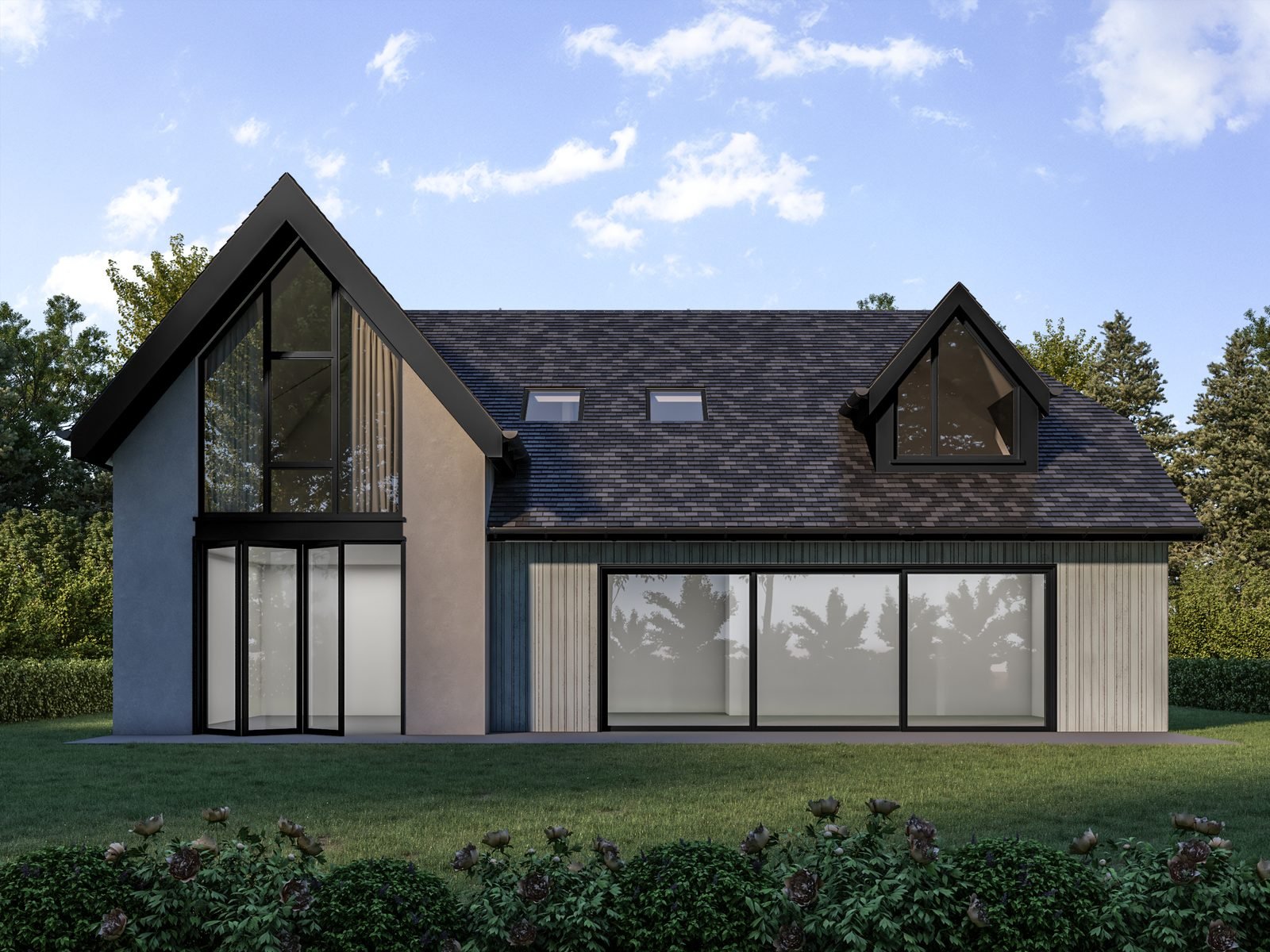Rear elevation - 3D rendering